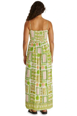 Sass Emmett Maxi Dress - Green Shell Patchwork