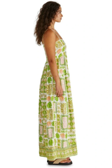 Sass Emmett Maxi Dress - Green Shell Patchwork