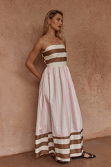 Sass Nea Spliced Strapless Dress - NEAPOLITAN PINK