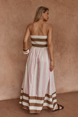 Sass Nea Spliced Strapless Dress - NEAPOLITAN PINK