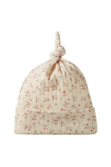 Nature Baby Cotton Knotted Beanie - POINTELLE Dandelion Print