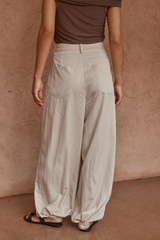 Sass Lucie Soft Balloon Pant - STONE CREAM