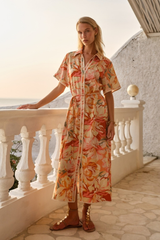 Fate & Becker Elodie Midi Shirt Dress - PETAL MULTI