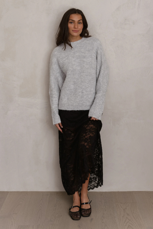 Sass Romee Knit - White Marle
