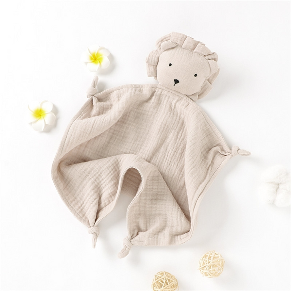 Baby Bow Muslin Soother Lion