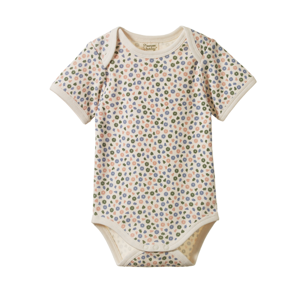 Nature Baby Short Sleeve Bodysuit - Chamomile Blooms