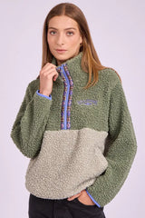 Billabong Horizen Mock Neck Half Zip Top - TREEHUGGER