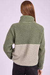 Billabong Horizen Mock Neck Half Zip Top - TREEHUGGER