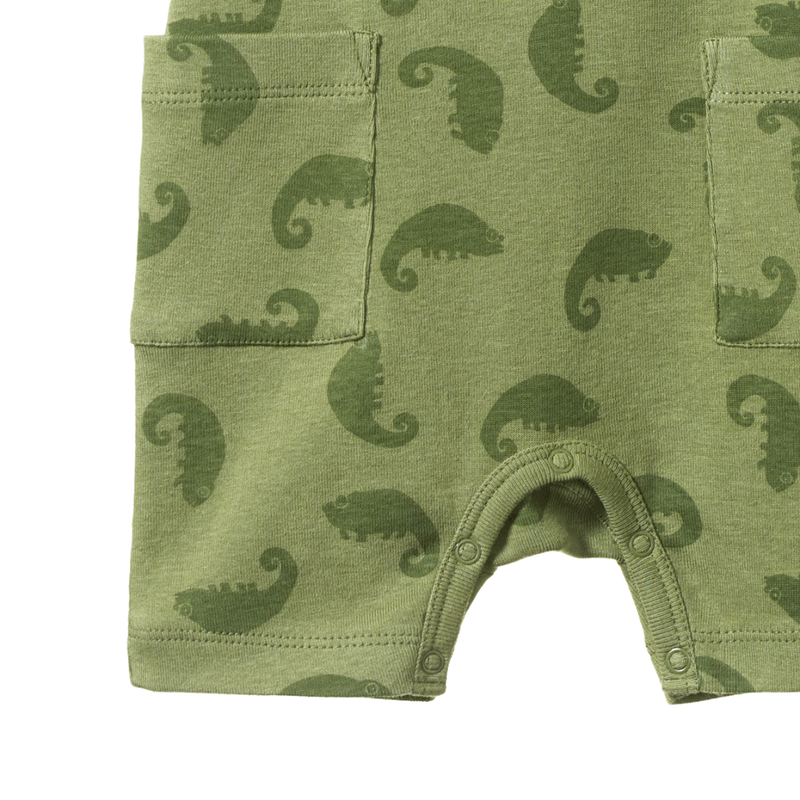 Nature Baby Camper Suit - Chameleon Print