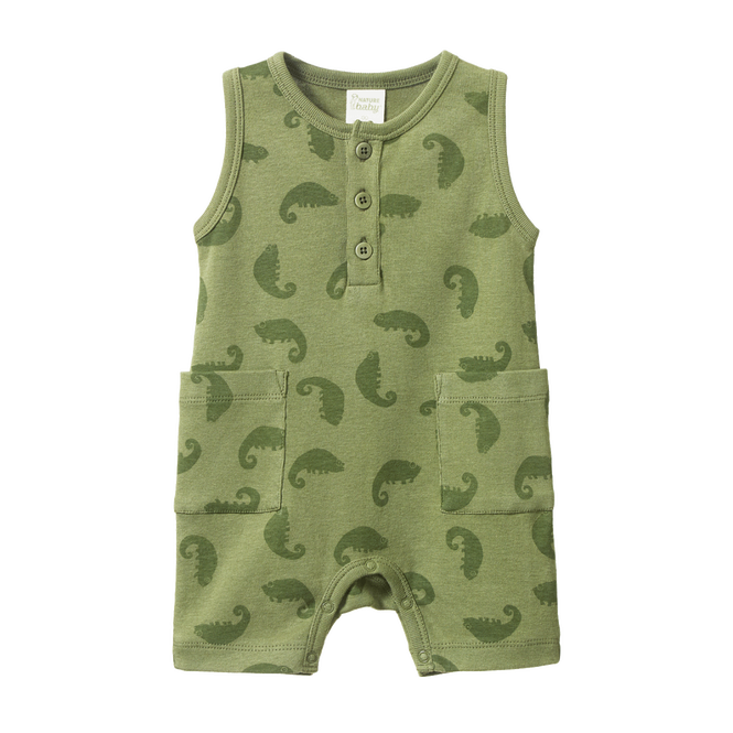 Nature Baby Camper Suit - Chameleon Print