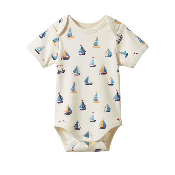 Nature Baby S/S Bodysuit - Regatta Print