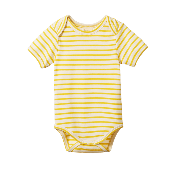 Nature Baby Short Sleeve Bodysuit - Sunburst Stripe
