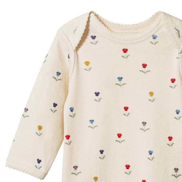 Nature Baby L/S Bodysuit - Delphine Print