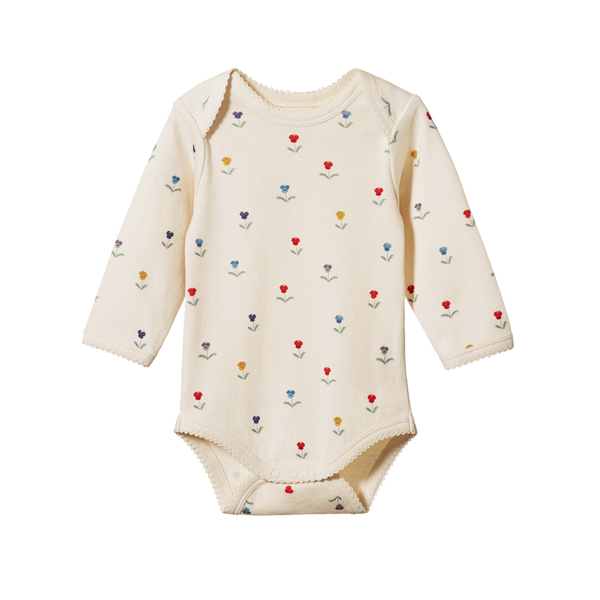 Nature Baby L/S Bodysuit - Delphine Print