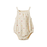 Nature Baby Maisy Suit Waffle - Polka Dot Dusky