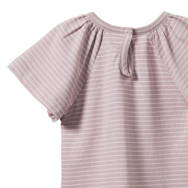 Nature Baby Faye Tee - Lilac/Natural Pinstripe