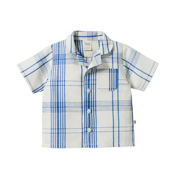 Nature Baby Guthrie Shirt Linen - Clyde Check