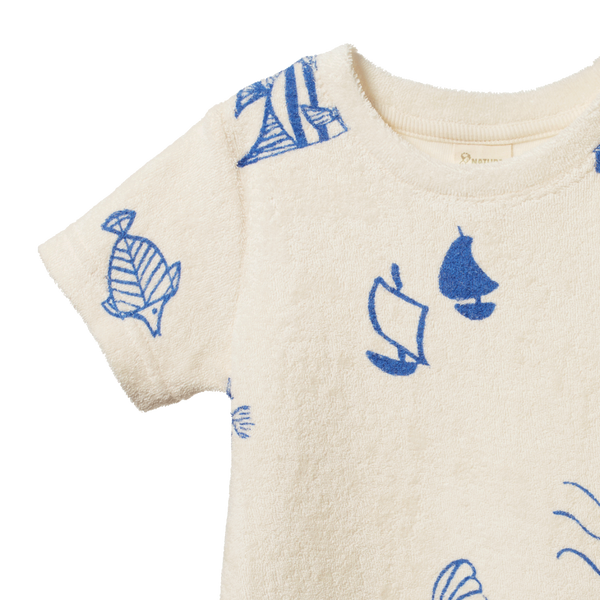 Nature Baby River Tee Terry- Atlantic Print