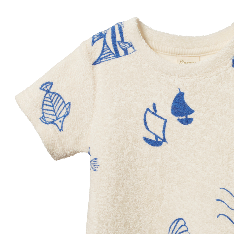 Nature Baby River Tee Terry- Atlantic Print