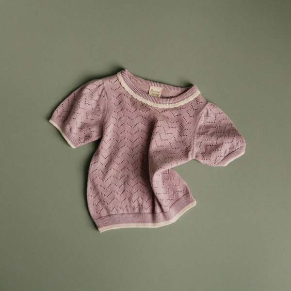 Nature Baby Maeve Tee - Lilac Pointelle