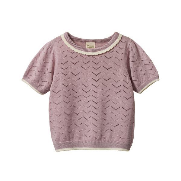 Nature Baby Maeve Tee - Lilac Pointelle