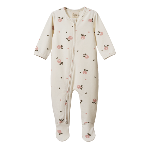 Nature Baby Dreamlands Suit - Posey Blossom Peach Print