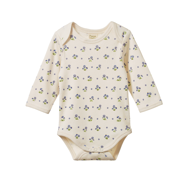 Nature Baby Long Sleeve Bodysuit - Daisy Daze Print