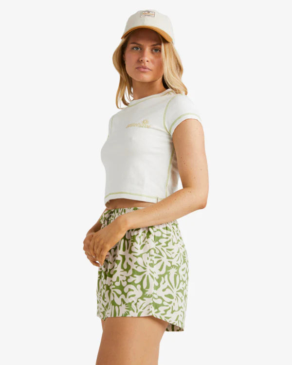 Billabong Mini Me Cropped Tee - SEASHELL