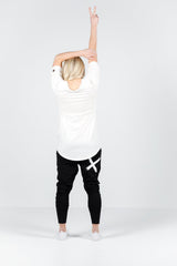 Home Lee Apartment Pants - BLACK with White X Print