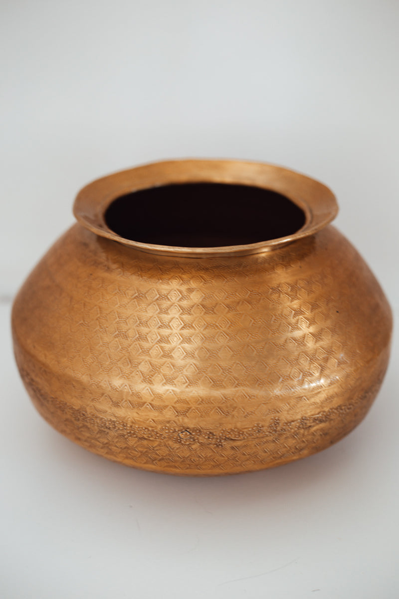 Made Short Brass Vase
