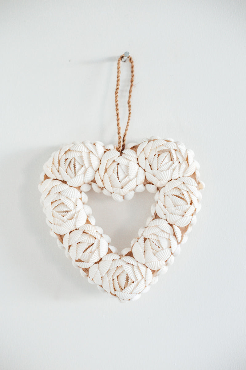 Floral Shell Love Heart - Small