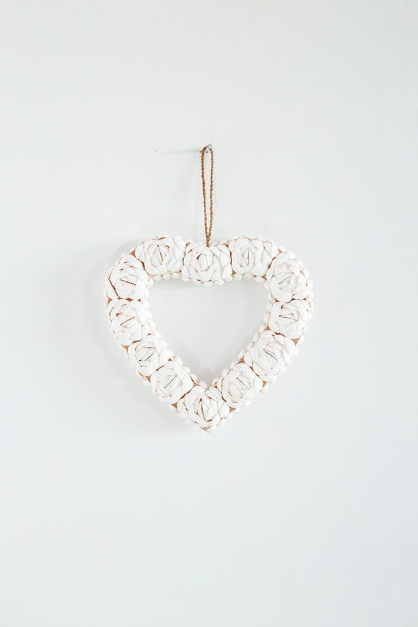 Floral Shell Love Heart  - Large