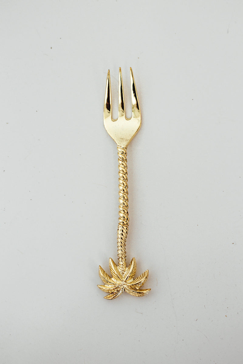 Brass Palm Tree Fork - Small