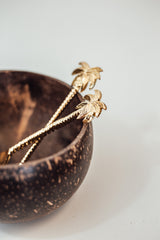 Brass Palm Tree Fork - Small