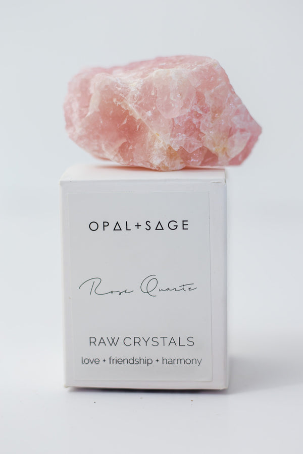 Opal & Sage Rose Quartz Crystal