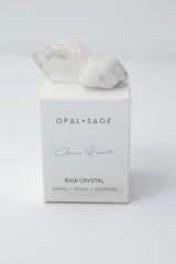 Opal & Sage Clear Quartz Crystal