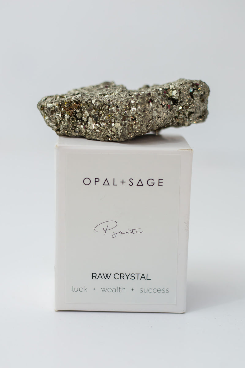 Opal & Sage Pyrite Crystal