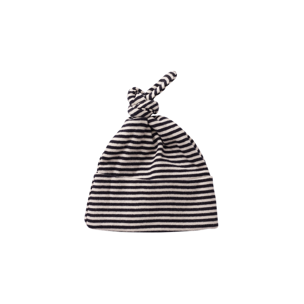 Nature Baby Cotton Knotted Beanie NAVY STRIPE