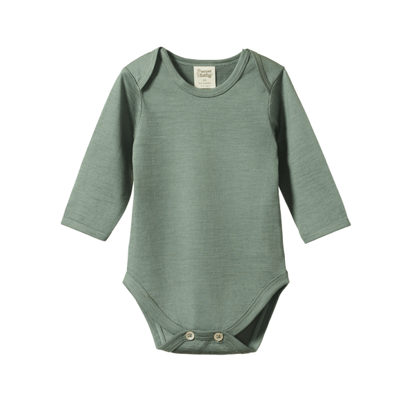 Nature Baby Merino L/S Bodysuit - Nettle