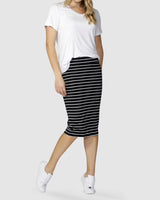 Betty Basics Alicia Skirt. Black & White. New Zealand. Casual wear.