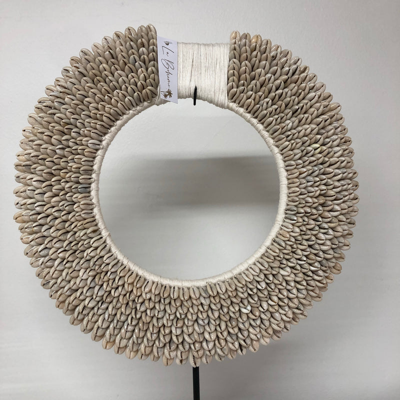 Medium Circle Necklace Wall Art - Cowrie Shell