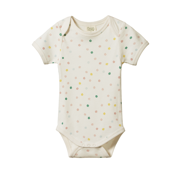 Nature Baby Short Sleeve Bodysuit - Flora Print