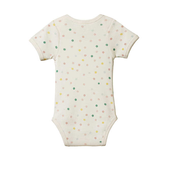 Nature Baby Short Sleeve Bodysuit - Flora Print