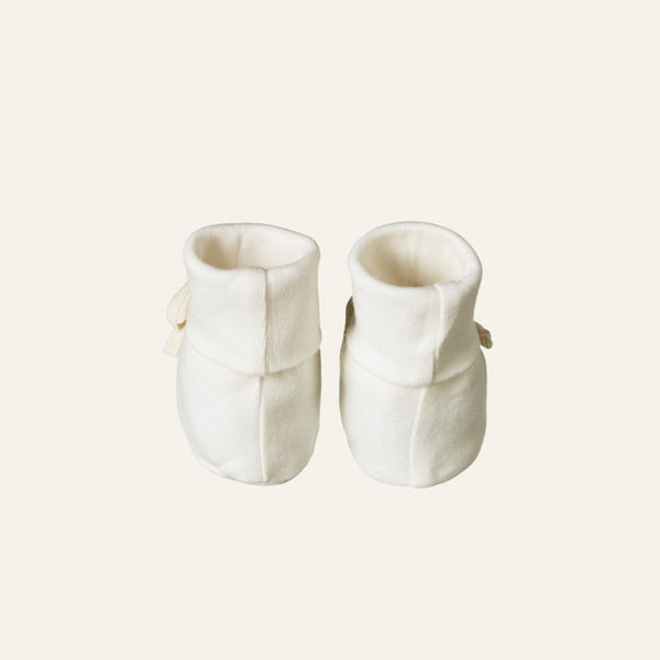 Nature Baby Cotton Booties NATURAL