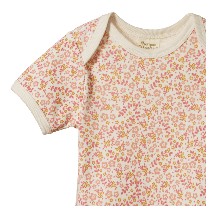 Nature Baby S/S Bodysuit - Daisy Belle