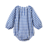 Nature Baby L/S Meadow Bodysuit Gingham - Isle Blue Check