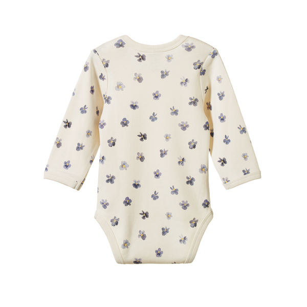 Nature Baby L/S Body Suit - Pressed Pansy