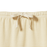 Nature Baby Cotton Footed Romper - Sand Pinstripe