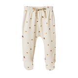 Nature Baby Cotton Footed Rompers - Leaf Print