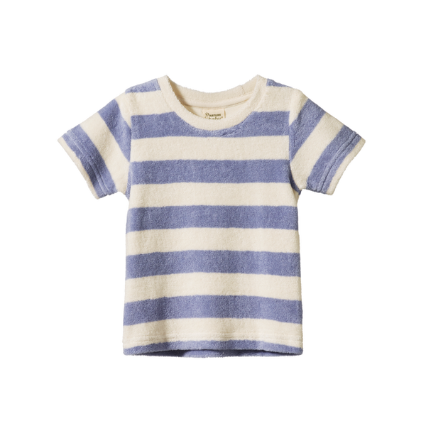 Nature Baby River Tee Terry - Bold Dusky Stripe